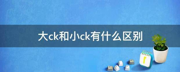 大ck和小ck有什么区别