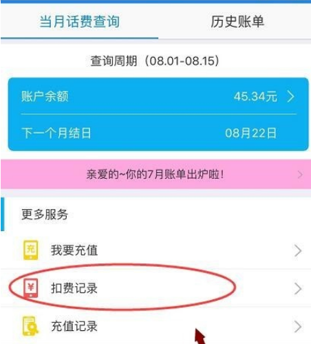 怎么查手机话费清汽值单