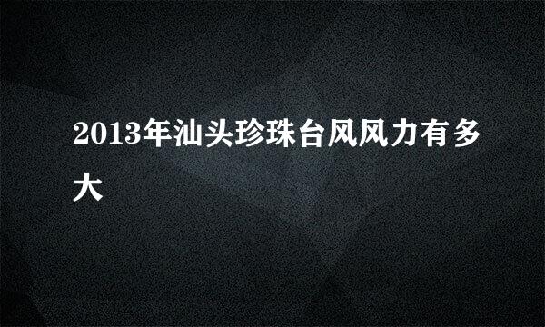 2013年汕头珍珠台风风力有多大