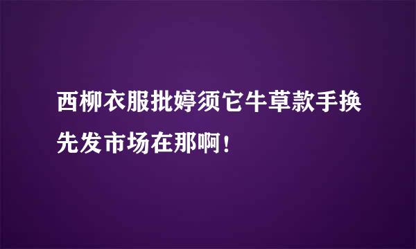 西柳衣服批婷须它牛草款手换先发市场在那啊！