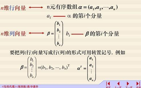 单位列向量是什么？有哪些例子？