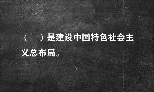 （ ）是建设中国特色社会主义总布局。