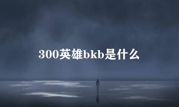 300英雄bkb是什么