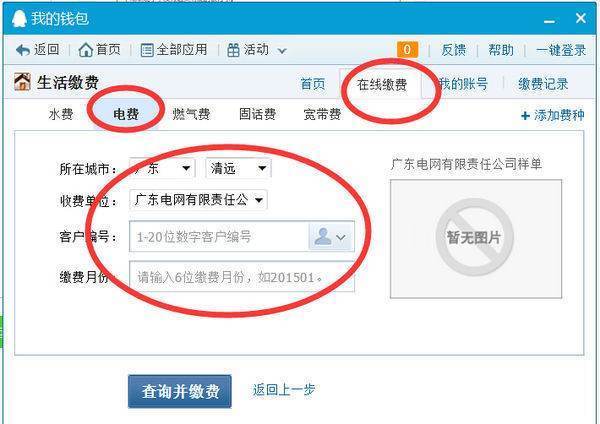 网上交电费时怎么来自查户号?
