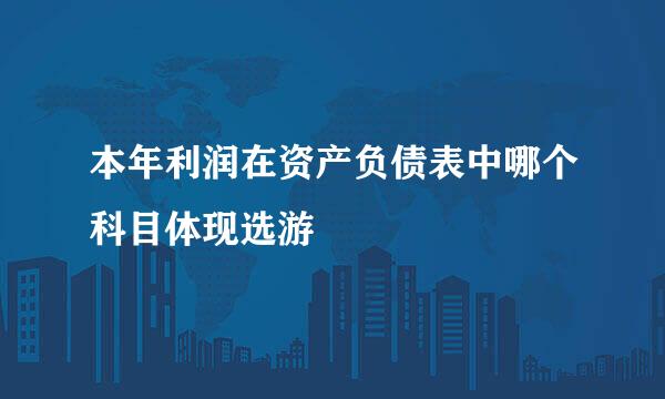 本年利润在资产负债表中哪个科目体现选游