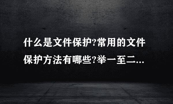 什么是文件保护?常用的文件保护方法有哪些?举一至二例阐述其实现的基本原理。