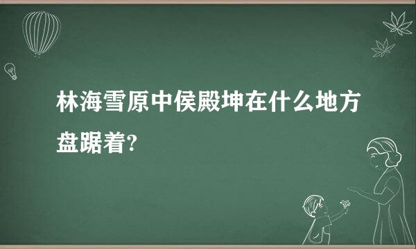 林海雪原中侯殿坤在什么地方盘踞着?