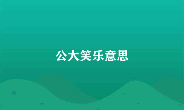 公大笑乐意思