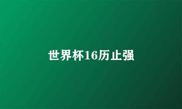 世界杯16历止强