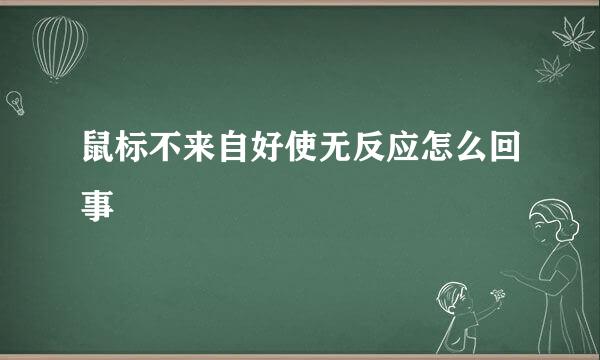 鼠标不来自好使无反应怎么回事