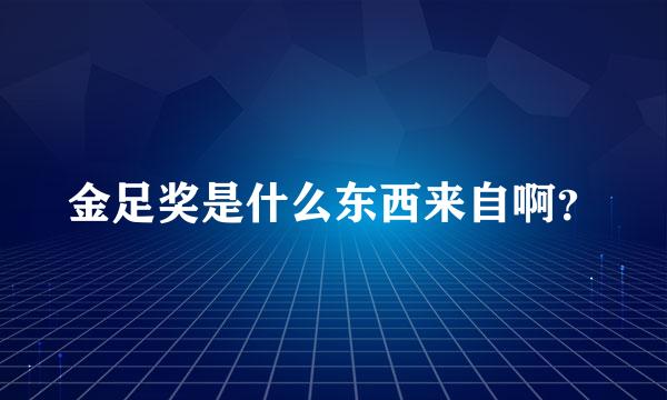 金足奖是什么东西来自啊？