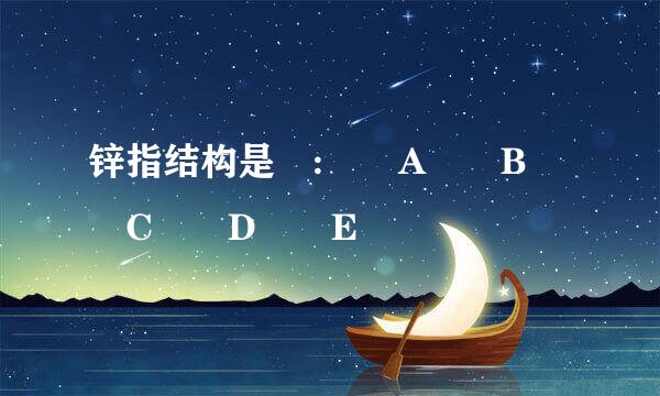 锌指结构是 :  A  B  C  D  E