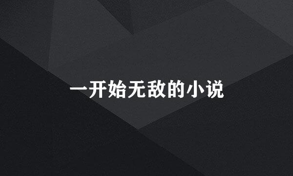 一开始无敌的小说