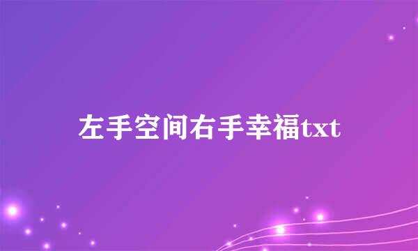 左手空间右手幸福txt