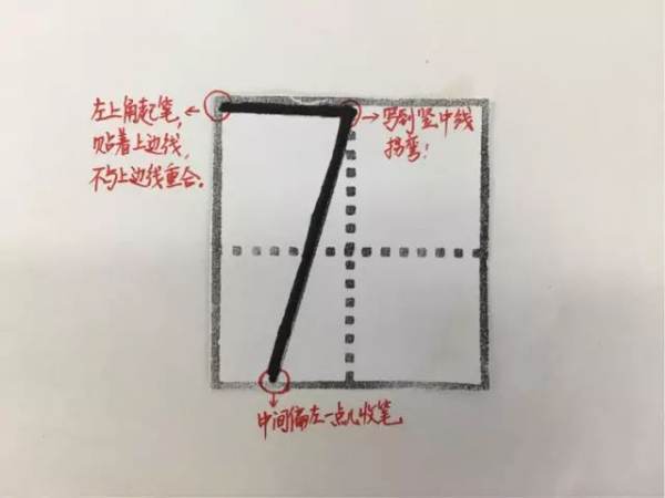 数字一至十在田字格中怎么占格式？