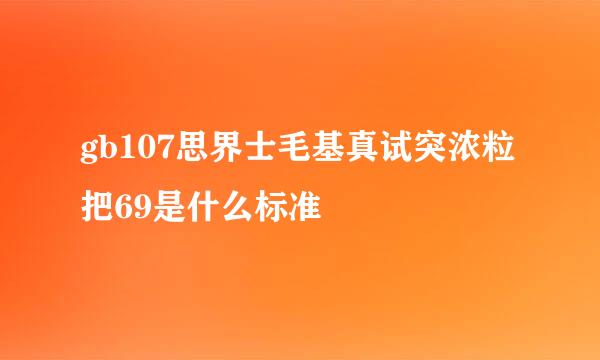 gb107思界士毛基真试突浓粒把69是什么标准