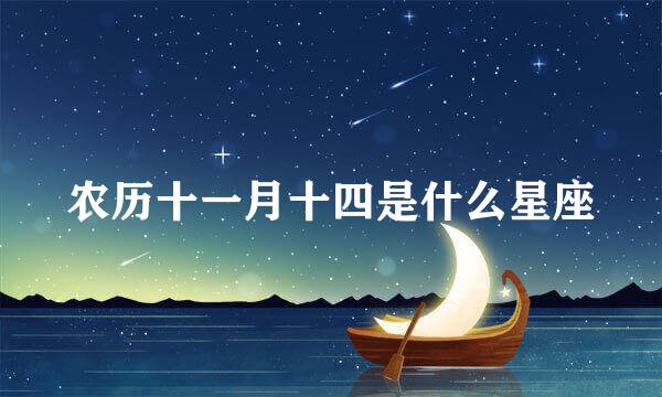 农历十一月十四是什么星座