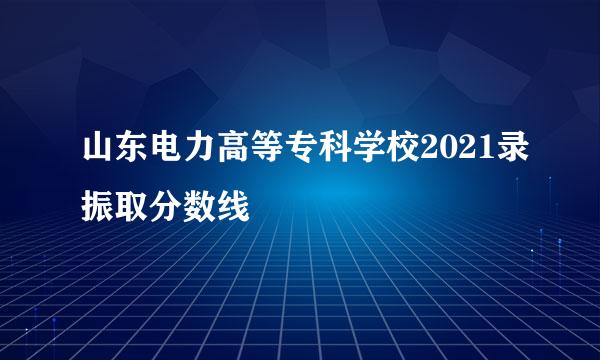 山东电力高等专科学校2021录振取分数线