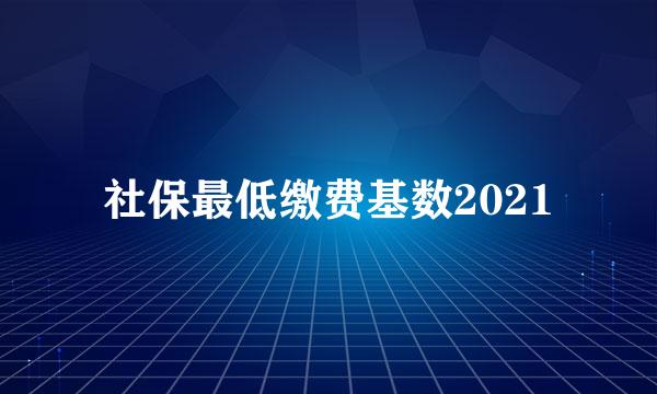 社保最低缴费基数2021