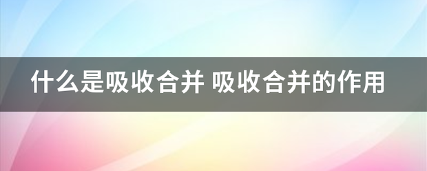 什么是吸收合并