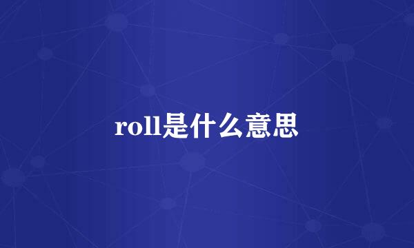 roll是什么意思