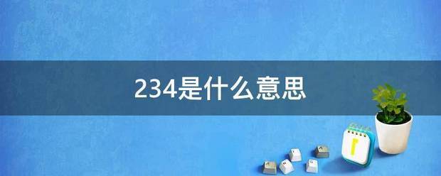 234是什么意思