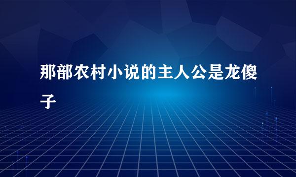 那部农村小说的主人公是龙傻子