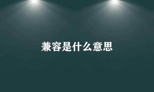 兼容是什么意思