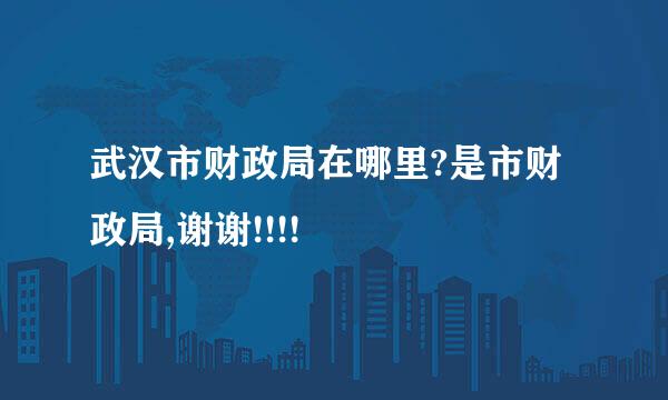 武汉市财政局在哪里?是市财政局,谢谢!!!!