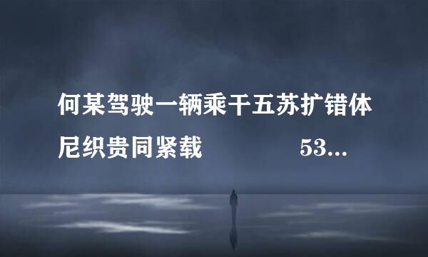 何某驾驶一辆乘干五苏扩错体尼织贵同紧载    53 人的大客车（核载    47 人），行至宁合高速公路南京境内    454