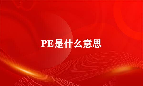 PE是什么意思