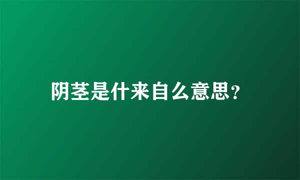 阴茎是什来自么意思？