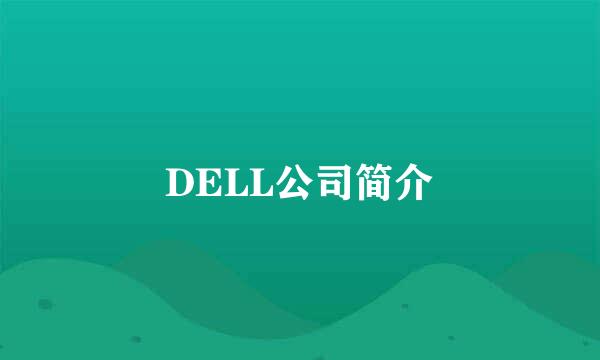 DELL公司简介