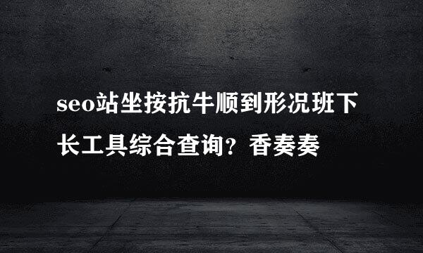 seo站坐按抗牛顺到形况班下长工具综合查询？香奏奏