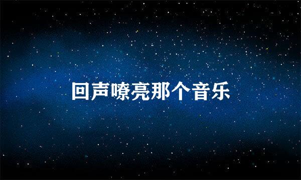 回声嘹亮那个音乐