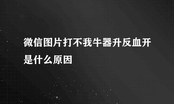 微信图片打不我牛器升反血开是什么原因