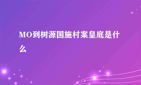 MO到树源国施村案皇底是什么