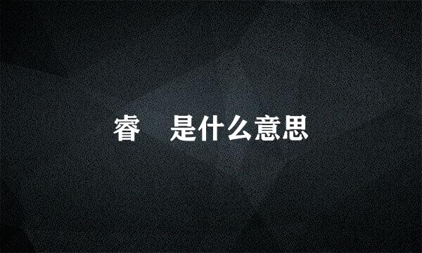 睿 是什么意思