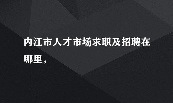 内江市人才市场求职及招聘在哪里，