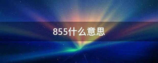 855什么意思