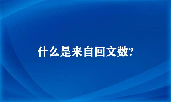 什么是来自回文数?