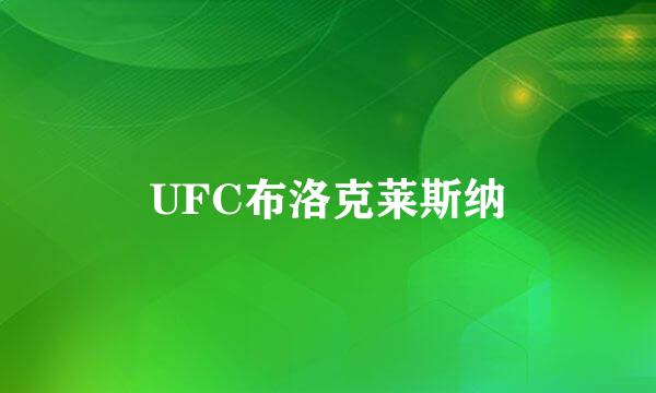 UFC布洛克莱斯纳