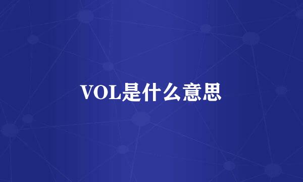 VOL是什么意思