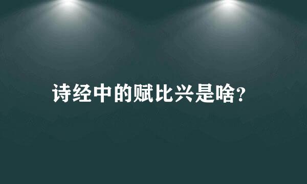 诗经中的赋比兴是啥？