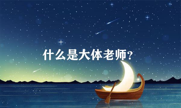 什么是大体老师？