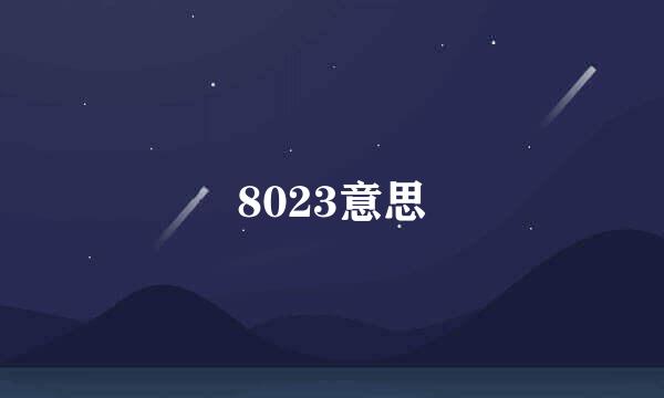 8023意思