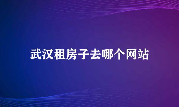 武汉租房子去哪个网站