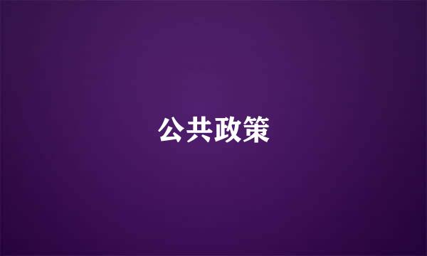 公共政策