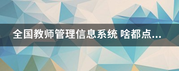 全国教师管理信息系统