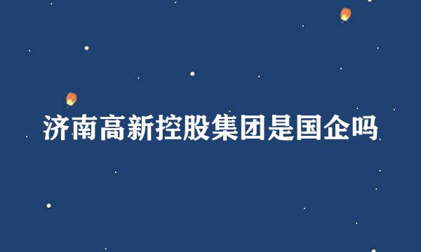 济南高新控股集团是国企吗